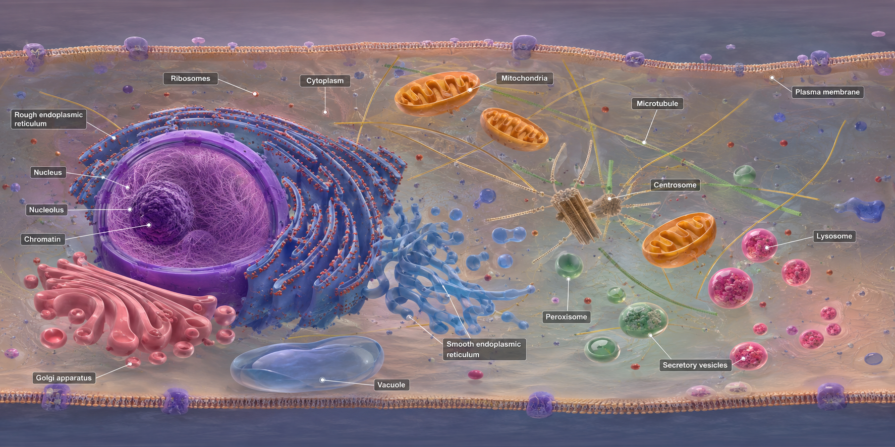 How to teach animal cell structure in 3D visual preview