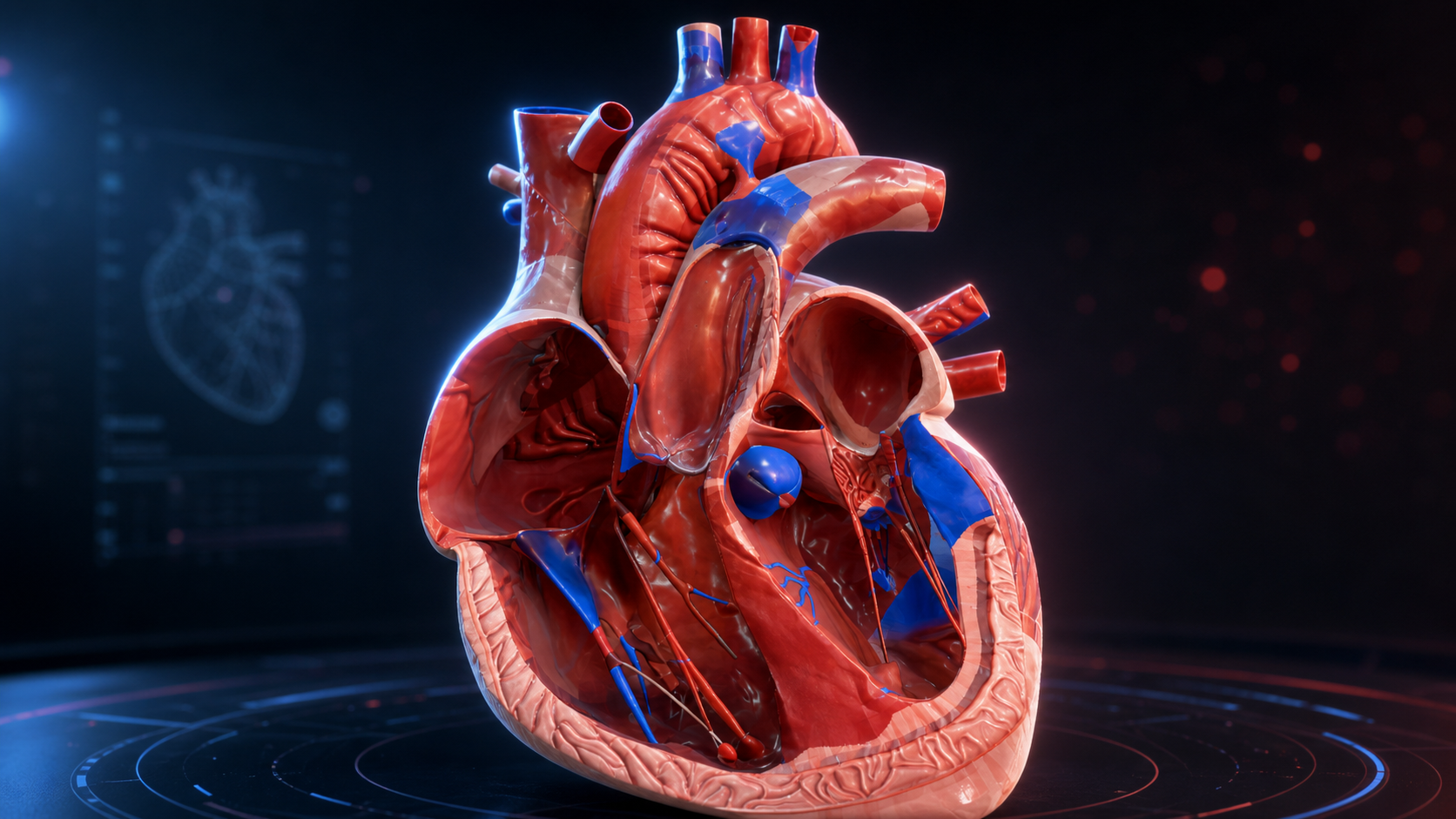 3D human heart lesson activity 3D courseware model preview