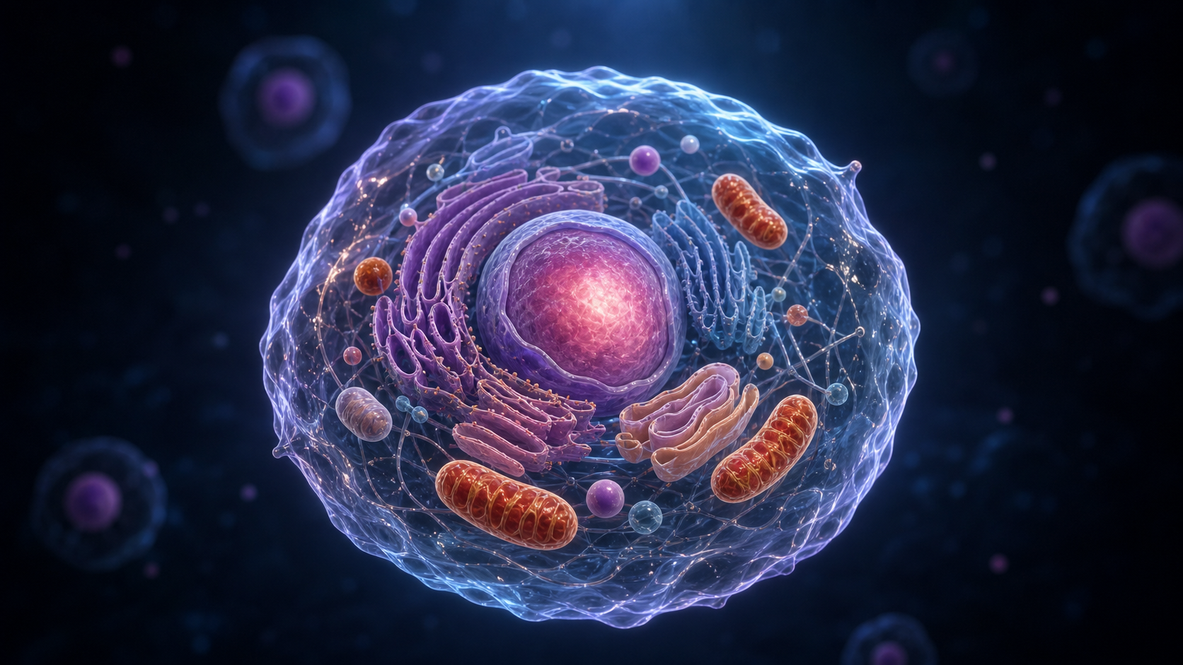 Cell structure lesson example with 3D courseware 3D courseware model preview