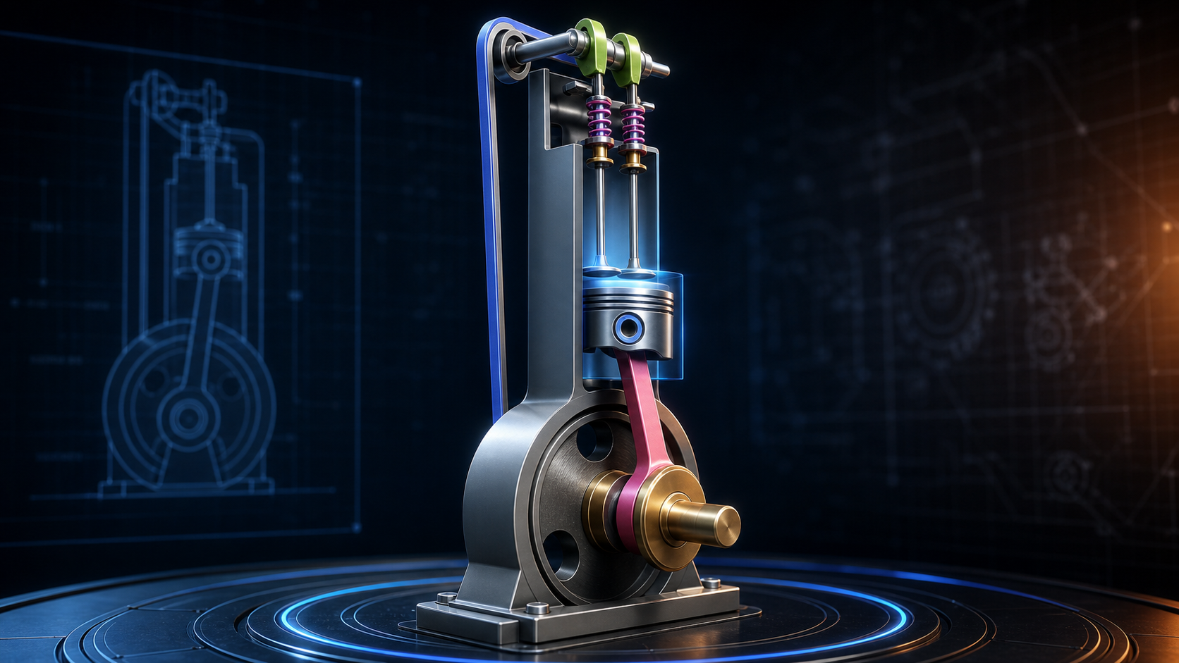 Mechanical structure lesson example with 3D courseware 3D courseware model preview